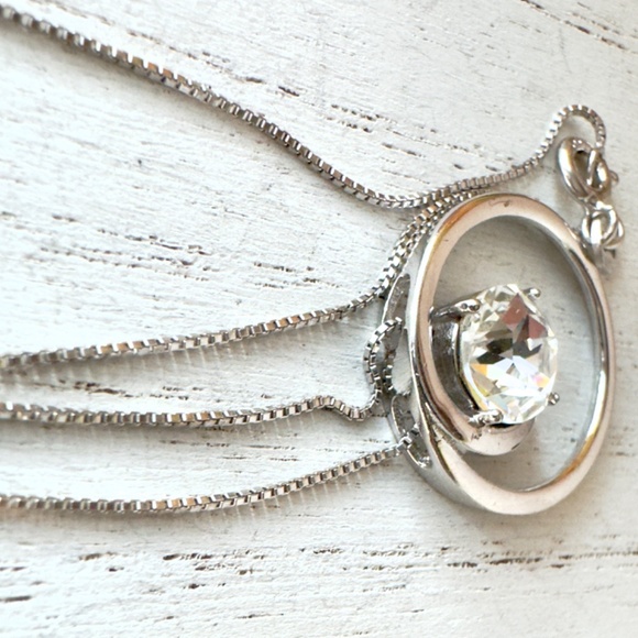 925 Sterling Silver Round Slider Pendant On Box Chain Necklace - Picture 5 of 8